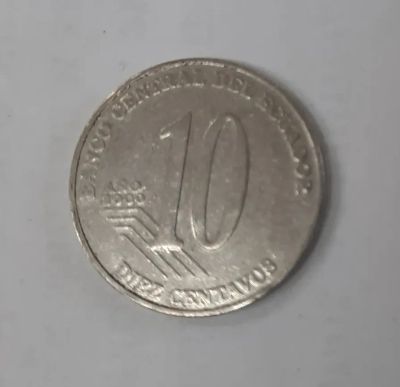 Лот: 19957116. Фото: 1. Монета Эквадор 10 сентаво 2000г. Америка