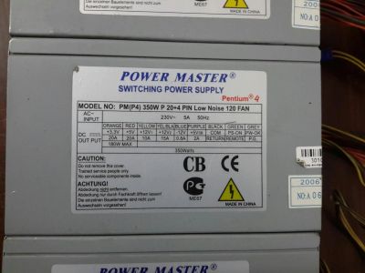 Лот: 12532231. Фото: 1. блок питания 350вт power master. Корпуса, блоки питания