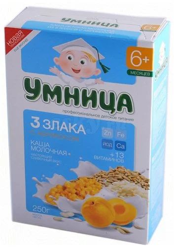 Лот: 3758009. Фото: 1. Каши "Умница" 3 шт. одним лотом... Детское питание