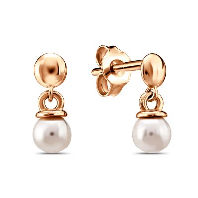 Лот: 23892627. Фото: 1. Серебряные серьги с жемчугом SWAROVSKI... Серьги, каффы