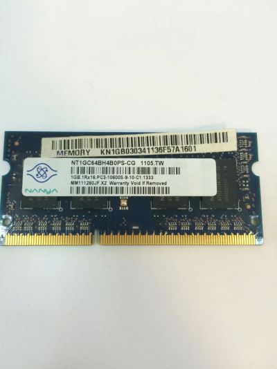 Лот: 7786269. Фото: 1. 1Gb DDR-3 So-Dimm Nanya 1333Mhz... Оперативная память