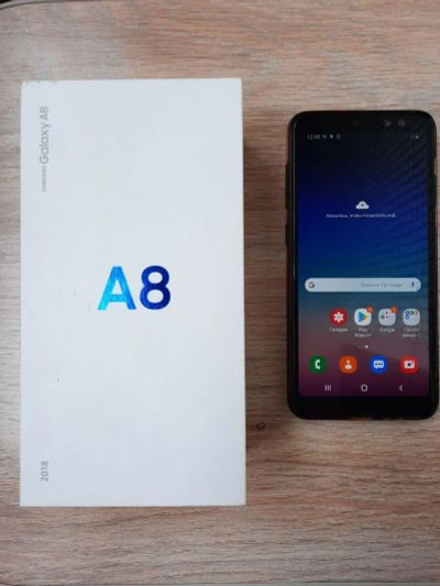 Лот: 16442011. Фото: 1. Samsung Galaxy A8 (2018) Black... Смартфоны