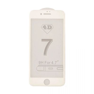Лот: 22150910. Фото: 1. СТЕКЛО ЗАЩИТНОЕ iPhone 7G 3D WHITE... Защитные стёкла, защитные плёнки