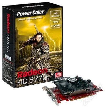 Лот: 391678. Фото: 1. PCI-E POWERCOLOR AX5770 1GBD5-H. Видеокарты