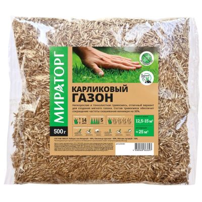 Лот: 24931777. Фото: 1. Семена Газон, Карликовый, 0.5кг... Другое (семена, рассада, садовые растения)