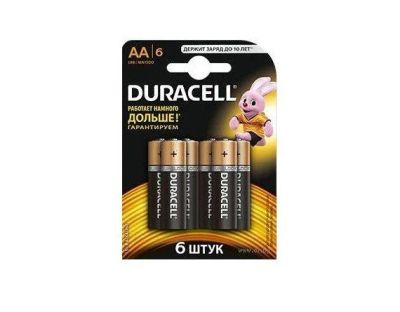 Лот: 12178214. Фото: 1. Батарейка AA Duracell LR6 (6-BL... Батарейки, аккумуляторы, элементы питания