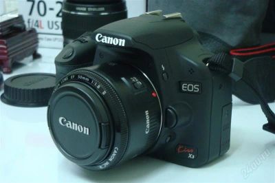Лот: 1497677. Фото: 1. Canon KIss X3 ( 500D ) + 50mm... Цифровые зеркальные