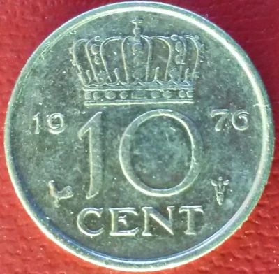 Лот: 7087068. Фото: 1. Нидерланды 10 центов 1976 год. Европа