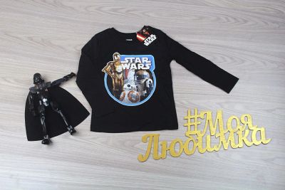 Лот: 11039531. Фото: 1. Лонг СТАР ВОРС. star wars. Черный... Свитера, худи, толстовки