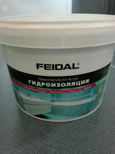 Лот: 6917227. Фото: 1. Гидроизоляция акриловая Feidal... Клеи, герметики, пена монтажная, клейкие ленты