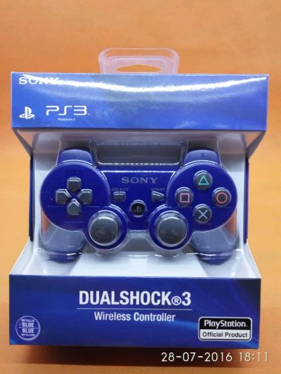 Лот: 7903209. Фото: 1. Джойстик DualShock 3. Новый, синий. Аксессуары для игровых приставок, консолей, геймпады