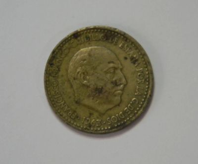 Лот: 15335093. Фото: 1. Испания. 1 песета 1963 г. Европа