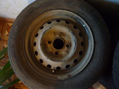 Лот: 8614231. Фото: 1. данлоп 4 штуки безкамерка диски... Шины на дисках