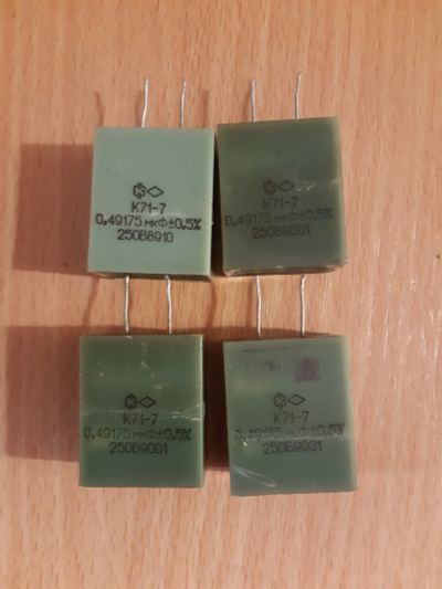 Лот: 24347076. Фото: 1. Конденсаторы К71-7 0.4975 мкФ... Конденсаторы