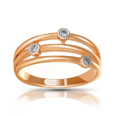 Лот: 23788263. Фото: 1. Кольцо TALANT из золота с бриллиантами. Кольца, перстни
