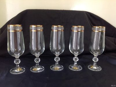 Лот: 16261809. Фото: 1. Фужеры стекло Чехия бокалы Богемия. Кружки, стаканы, бокалы
