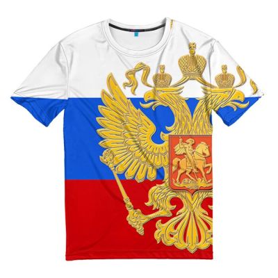 Лот: 10644385. Фото: 1. Мужская футболка 3D "Флаг и герб... Футболки, поло