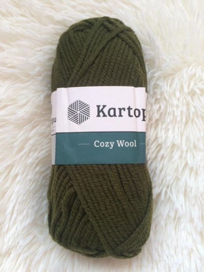 Лот: 12046174. Фото: 1. Пряжа Kartopu Cozy wool, 25% шерсть... Ткани, нитки, пряжа