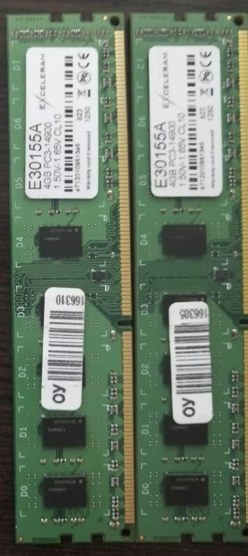 Лот: 15565211. Фото: 1. Память DDR3 2x4Gb PC15000 1866MHz. Оперативная память