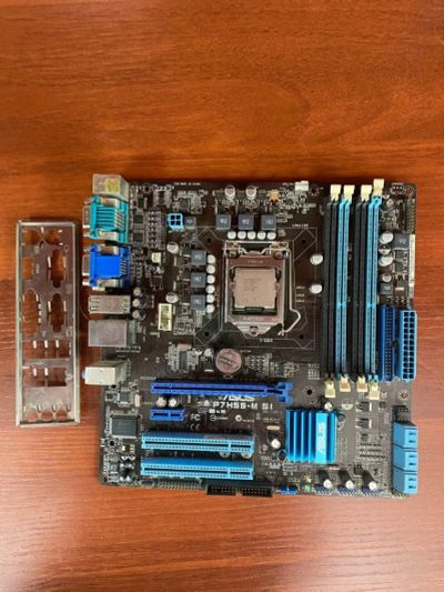 Лот: 17731930. Фото: 1. Мат. плата ASUS P7H55-M/SI (OEM... Материнские платы