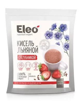 Лот: 20992638. Фото: 1. Кисель льняной с клубникой Eleo... Напитки