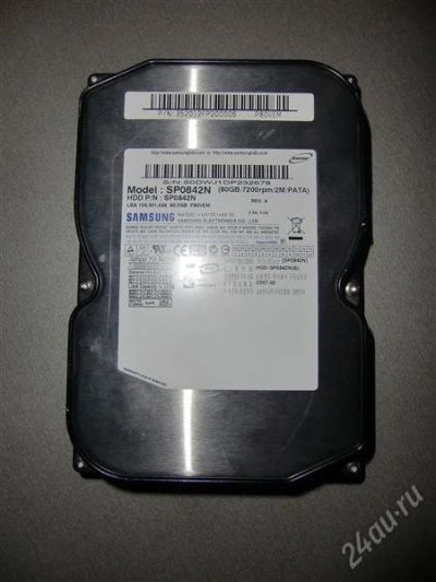 Лот: 1312834. Фото: 1. Samsung 80gb , 7200rpm, 2m. Жёсткие диски (HDD)
