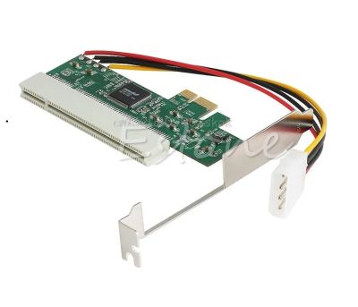 Лот: 16858363. Фото: 1. Переходник с PCIE на PCI на контроллере... Шлейфы, кабели, переходники