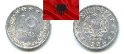 Лот: 19253275. Фото: 1. Албания 10 киндарок 1964. Европа