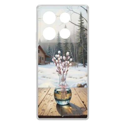 Лот: 25134790. Фото: 1. Чехол Krutoff Clear Case "Верба... Чехлы, бамперы