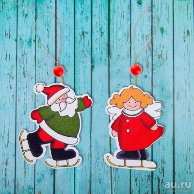 Лот: 11636606. Фото: 1. 🎄 Подвеска новогодняя "На катке... Гирлянды, шарики, новогодние аксессуары