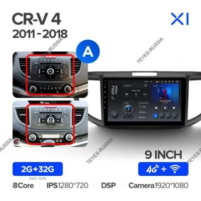 Лот: 20758374. Фото: 1. Магнитола Teyes X1 Honda CR-V... Автомагнитолы