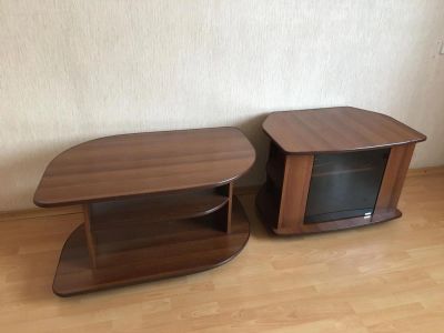 Лот: 9268127. Фото: 1. Журнальный столик + тумба под... Журнальные столики