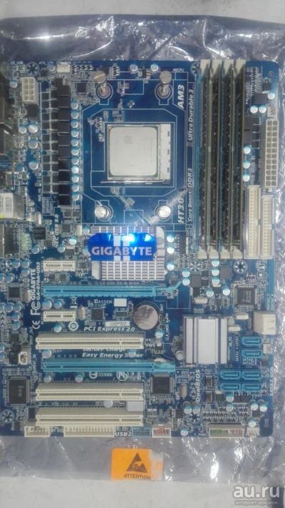Лот: 16509043. Фото: 1. GA-870A-UD3+AMD Phenom II X4 955... Материнские платы