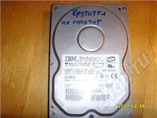 Лот: 196004. Фото: 1. Неисправный винчестер IC35L040AVVN07-0... Жёсткие диски (HDD)
