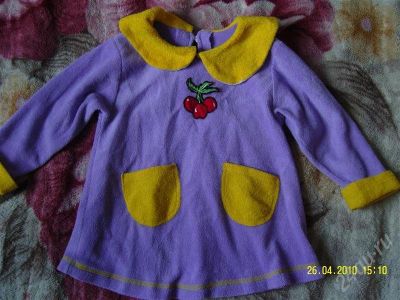 Лот: 334072. Фото: 1. Платье фиолетовое с вишенкой. Другое (дети растут)