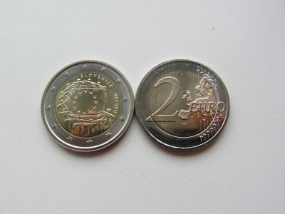 Лот: 14909848. Фото: 1. Словения 2 евро 2015 " 30 лет... Европа