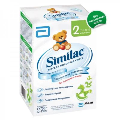 Лот: 5902252. Фото: 1. Сухая молочная смесь Similac 2... Детское питание