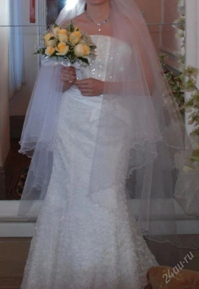 Лот: 88220. Фото: 1. Свадебное платье производства... Другое (свадебная мода)