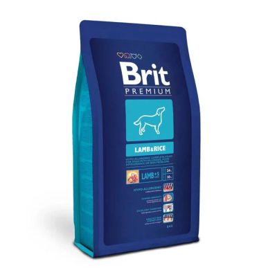 Лот: 11991623. Фото: 1. Сухой корм Brit Premium Lamb&Rice... Корма