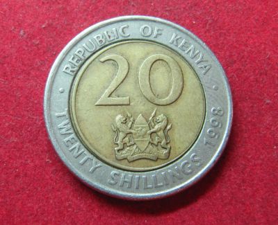 Лот: 19862963. Фото: 1. Кения 20 шиллингов, 1998 г. Африка