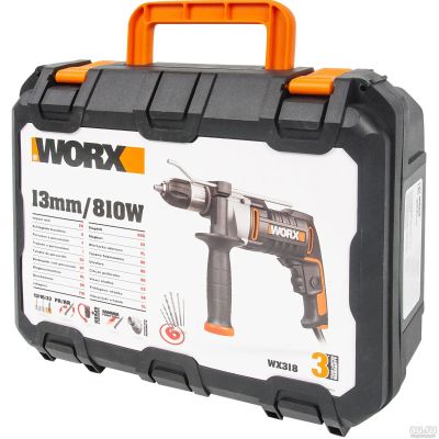 Лот: 18574383. Фото: 1. Дрель-шуруповерт WORX WX318, 810Вт. Электроинструмент