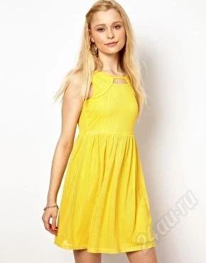Лот: 2821424. Фото: 1. Желтое летнее платье. Платья