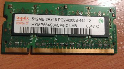 Лот: 3341354. Фото: 1. Плашка памяти ноутбука Hynix PC2-4200S-444-12... Оперативная память
