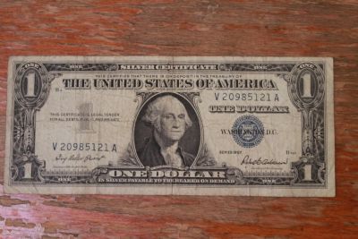 Лот: 19875775. Фото: 1. США 1 доллар 1957 года. Серебряный... Америка