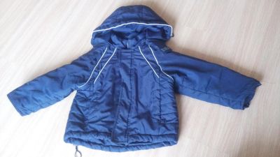 Лот: 7795508. Фото: 1. куртка демисезон 2-3 года синяя. Верхняя одежда