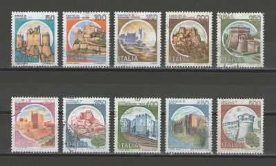 Лот: 16074162. Фото: 1. 1980 год. Лот марок Италии. Замки... Марки