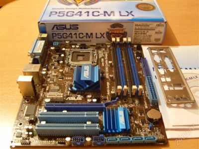 Лот: 2033475. Фото: 1. Материнская плата ASUS P5G41C-M... Материнские платы