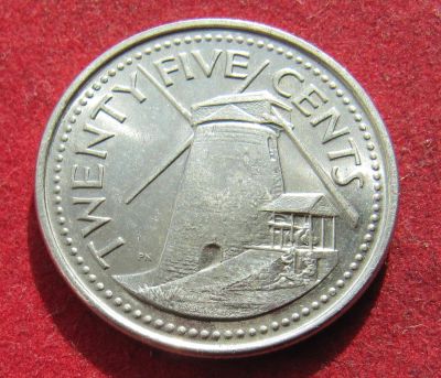 Лот: 20055630. Фото: 1. Барбадос 25 центов, 2008 г. Америка