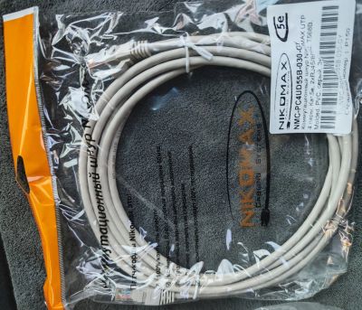 Лот: 24347431. Фото: 1. Патч-корд UTP кат.5e, 3м, RJ45-RJ45. Сетевые кабели