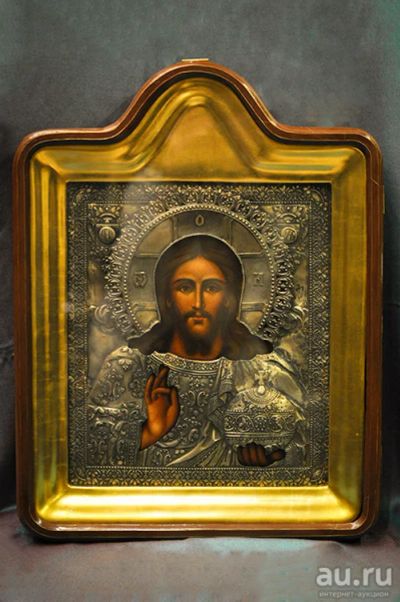 Лот: 9556805. Фото: 1. Икона Иисус Христос, XIX век NKV137. Иконы